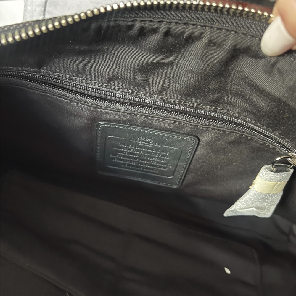Coach Charcoal and black Signature Pattern Bag. - Picture 5 of 10